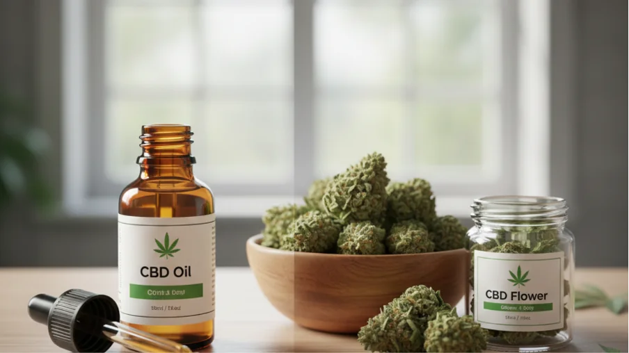 CBD oil vs CBD flower